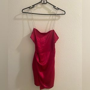 Zara hot pink dress size with rhinestones straps US small